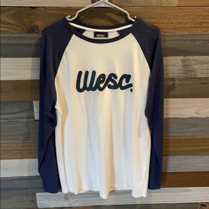 Men’s WESC baseball style 3/4 sleeve shirt